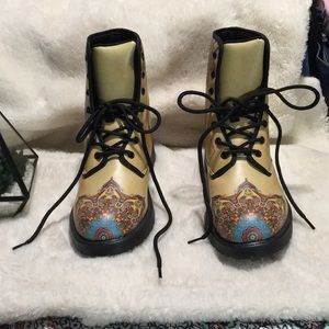Never worn boho combat boots